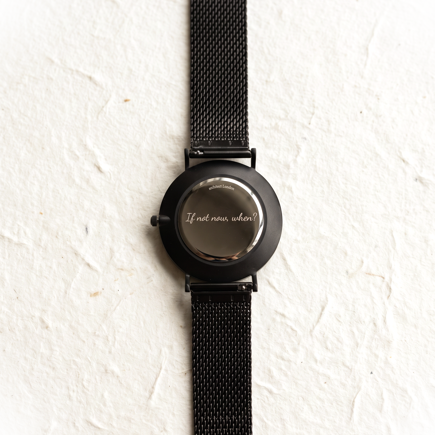 Watch back — engraving area